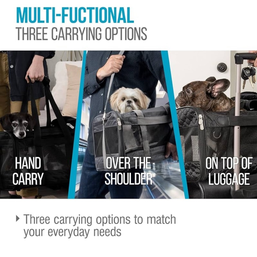 Black Pet Carrier for Dogs - Picture 14 of 14